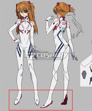 Neon Genesis Evangelion 3.0 + 1.0 EVA Asuka Langley White Cosplay Shoes