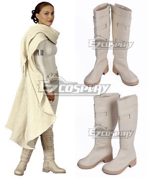 Star Wars Episode II Attack of the Clones Padme Naberrie Amidala Brown Shoes Cosplay Boots