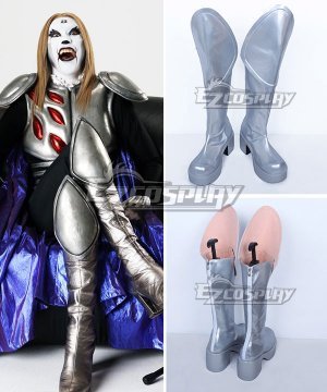 Detroit Metal City Soichi Negishi Johannes Krauser II Silver Shoes Cosplay Boots