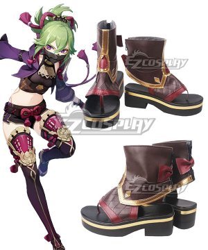 Genshin Impact Kuki Shinobu Cosplay Shoes