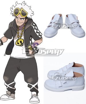 Sun and Moon Team Skull Guzma White Cosplay