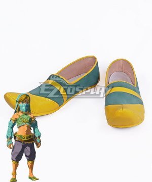 The Legend of Zelda: Breath of the Wild Female Zelda Link Gerudo Outfit Green Cosplay Shoes