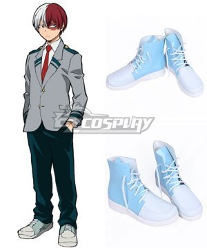 My Hero Academia Boku No Hero Akademia Shoto Todoroki Light Blue Cosplay