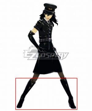  Dancing Star Night Joker Protagonist Akira Kurusu Ren Amamiya Female Punishment Cop Black  Cosplay