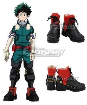 My Hero Academia Boku No Hero Akademia Izuku Midoriya Deku Black Red Cosplay