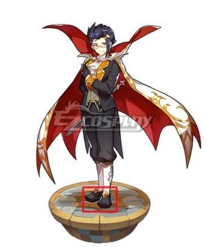 Dragalia Lost Halloween Edward Black Cosplay Shoes