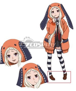 Kakegurui Compulsive Gambler Runa Yomozuki Brown Cosplay Shoes