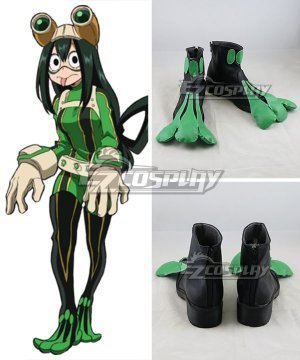 My Hero Academia Boku No Hero Akademia Tsuyu Asui Black Green Cosplay