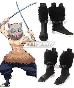 Demon Slayer: Kimetsu No Yaiba Inosuke Hashibira Black  Cosplay