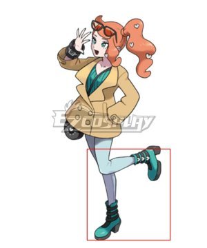 Sword And Pokemon Shield Sonia Blue Green Cosplay