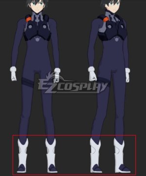 Hiro Battle Suit White Blue  Cosplay