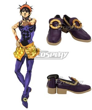 JoJos Bizarre Adventure: Vento Aureo Golden Wind Narancia Ghirga Purple Cosplay