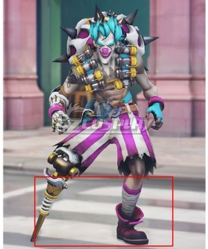 Overwatch OW New Clown Junkrat Purple Cosplay