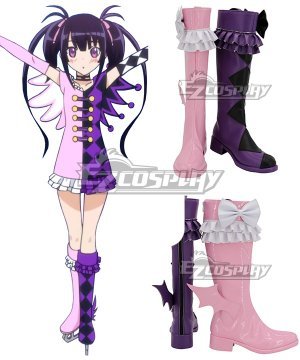 Pretty Rhythm Kaname Kurisu Kaname Chris Pink Purple Shoes Cosplay Boots