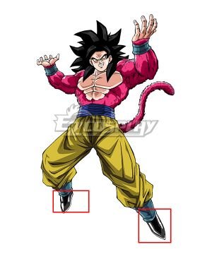 GT Son Goku Kakarotto Super Saiyan 4 Black Cosplay