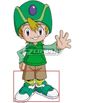 Digimon Adventure  Takeru Takaishi Green Cosplay Shoes