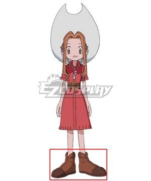 2020 Digimon Adventure Mimi Tachikawa Brown Cosplay Shoes