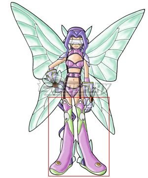 Digimon Kazemon Fairimon Purple Shoes Cosplay Boots