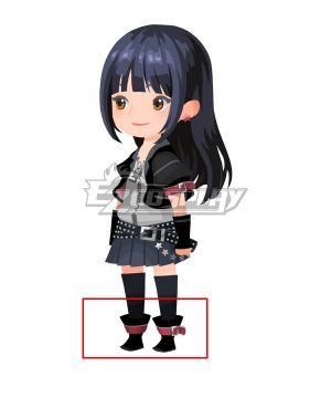 Kingdom Hearts Union X Ephemer Black Shoes Cosplay Boots