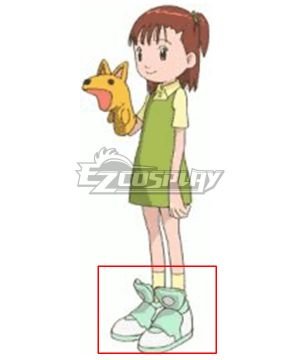 Digimon Tamers Jeri Katou Green Cosplay Shoes
