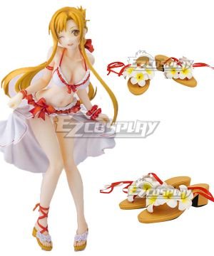 SAO Asuna Swimsuit Yellow White Cosplay