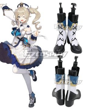 Genshin Impact Barbara White Shoes Cosplay Boots