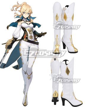 Genshin Impact Jean White Shoes Cosplay Boots