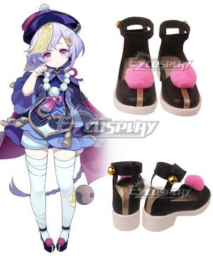 Genshin Impact Qiqi Black Cosplay Shoes