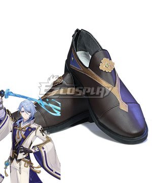 Genshin Impact Kamisato Ayato Brown Cosplay Shoes