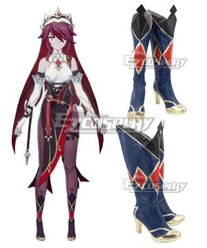 Genshin Impact Rosaria Blue Shoes Cosplay Boots