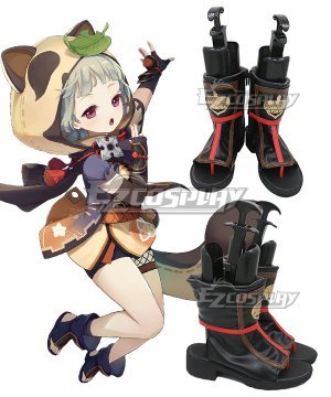 Genshin Impact Sayu Black Cosplay Shoes