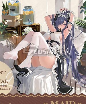 Azur Lane KMS August von Parseval Maid Cosplay Costume