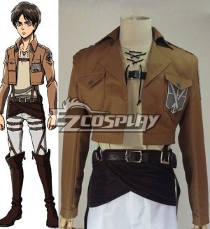 Attack on Titan Shingeki no Kyojin Eren Jaeger Training Corps Cosplay Costume