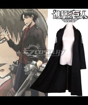 Humanity in Chains Eren Yeager Mikasa Ackerman Levi Coat Cosplay