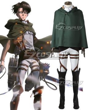 Shingeki no Kyojin Levi Ackerman Scout Regiment Cosplay Costume - No