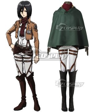 Shingeki no Kyojin Mikasa Akkaman Mikasa Ackerman 104th Cadet Corps Cosplay  - No Boots