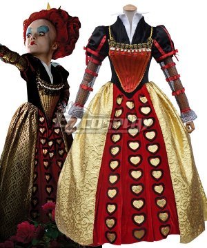 Alices Adventures in Wonderland Queen of Hearts Red Queen Red Dress Cosplay