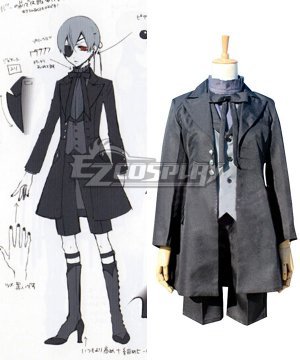 Ciel Phantomhive Black Suit Halloween Cosplay