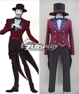Kagetane Hiruko antagonist Promoter  Initiator White Smile Mask Man Cosplay  - Only the Red Tail Coat