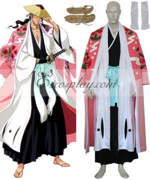 Bleach 8th Division Captain Kyouraku Shunsui Black Cosplay