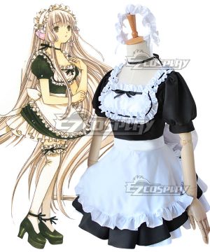 Chobits Chii Eruda Black Maid Dress Cosplay