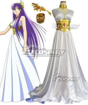Knights of the Zodiac Athena White Dress Cosplay  - B Edition
