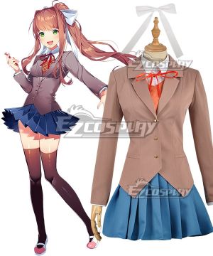 Literature Club! Monica Sayori Natsuki Yuri School Uniform Cosplay