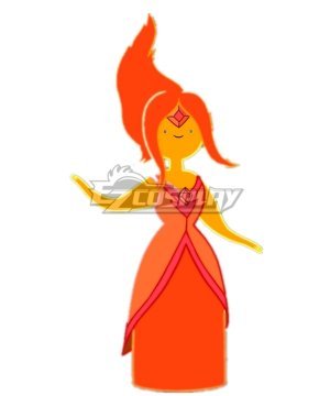With Finn And Jake Flame Princess Long Dress Cosplay