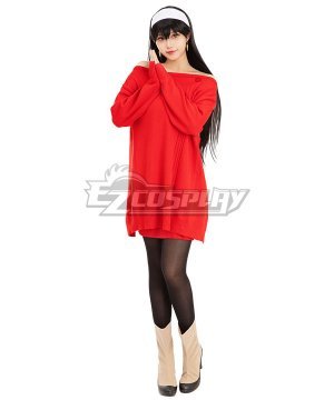 SPYFAMILY Yor Forger Famliy Red Sweater Cosplay