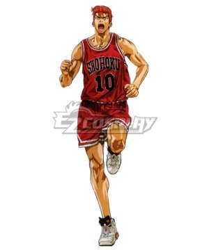 Slam Dunk Shohoku Away No. 10 Sakuragi Hanamichi Cosplay Jersey