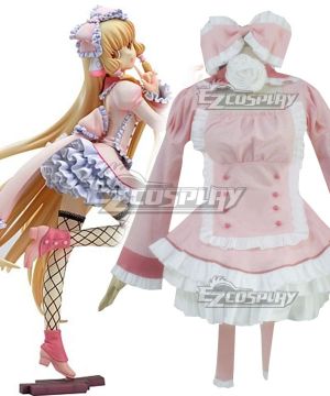 Chobits Chii Pink Maid Dress Cosplay