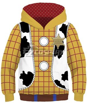 Disney Pixar Toy Story Woody Coat Hoodie Cosplay  - Kid Size