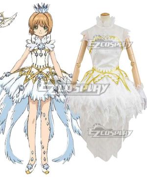 Sakura Kinomoto Ice Snow Angel White Dress Cosplay