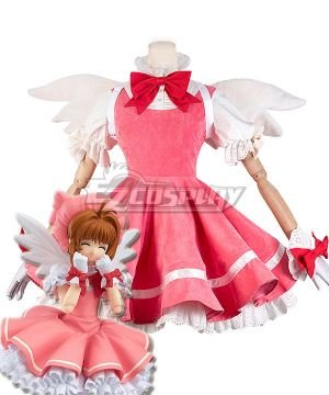 Cardcaptor Sakura: Clear Card Sakura Kinomoto Pink Dress Cosplay  - Not included Wing